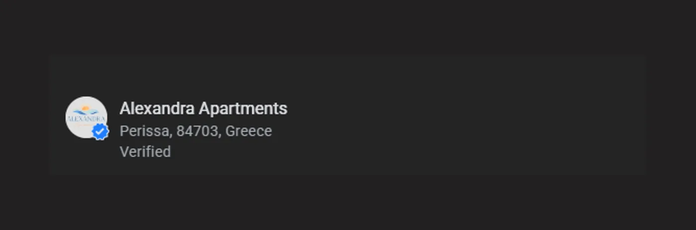 Στιγμιότυπο Google Business Profile — ALEXANDRA Apartments