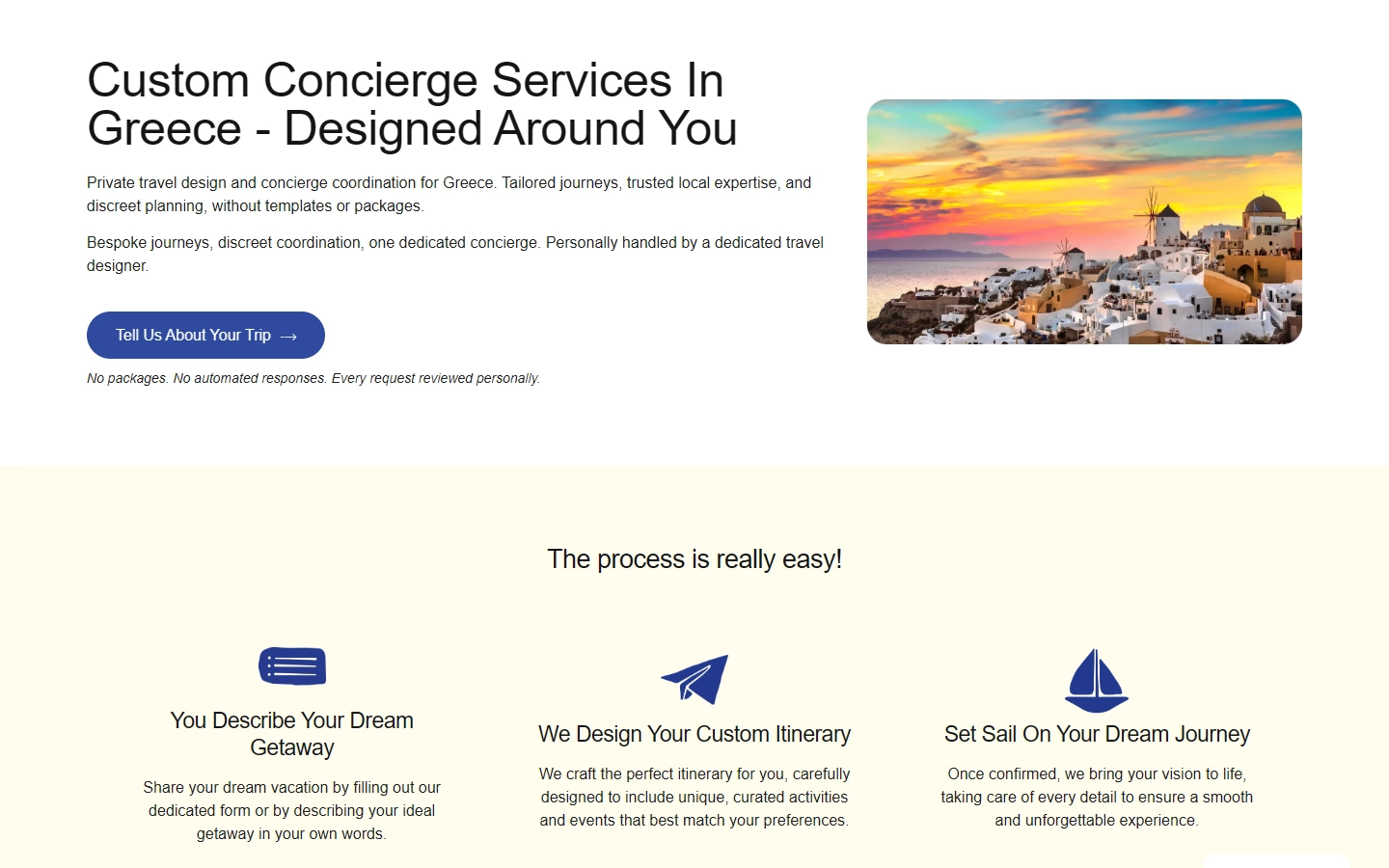 Εσωτερική σελίδα 4 σε desktop — PLOUS Concierge
