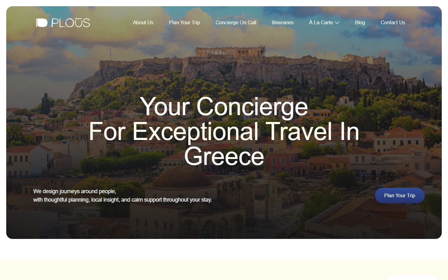 Η αρχική σελίδα PLOUS Concierge
